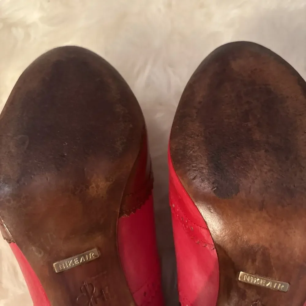 Women's Cole Haan Air Lucinda Oxford Brown & Pink Pumps -- Size 8B - Picture 13 of 15